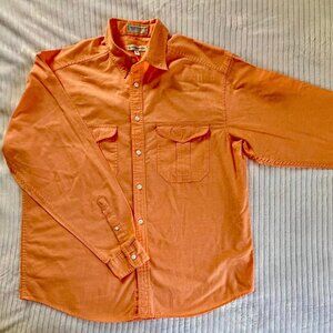 Men's Size Large Claiborne Orange Long Sleeve Button Down Shirt